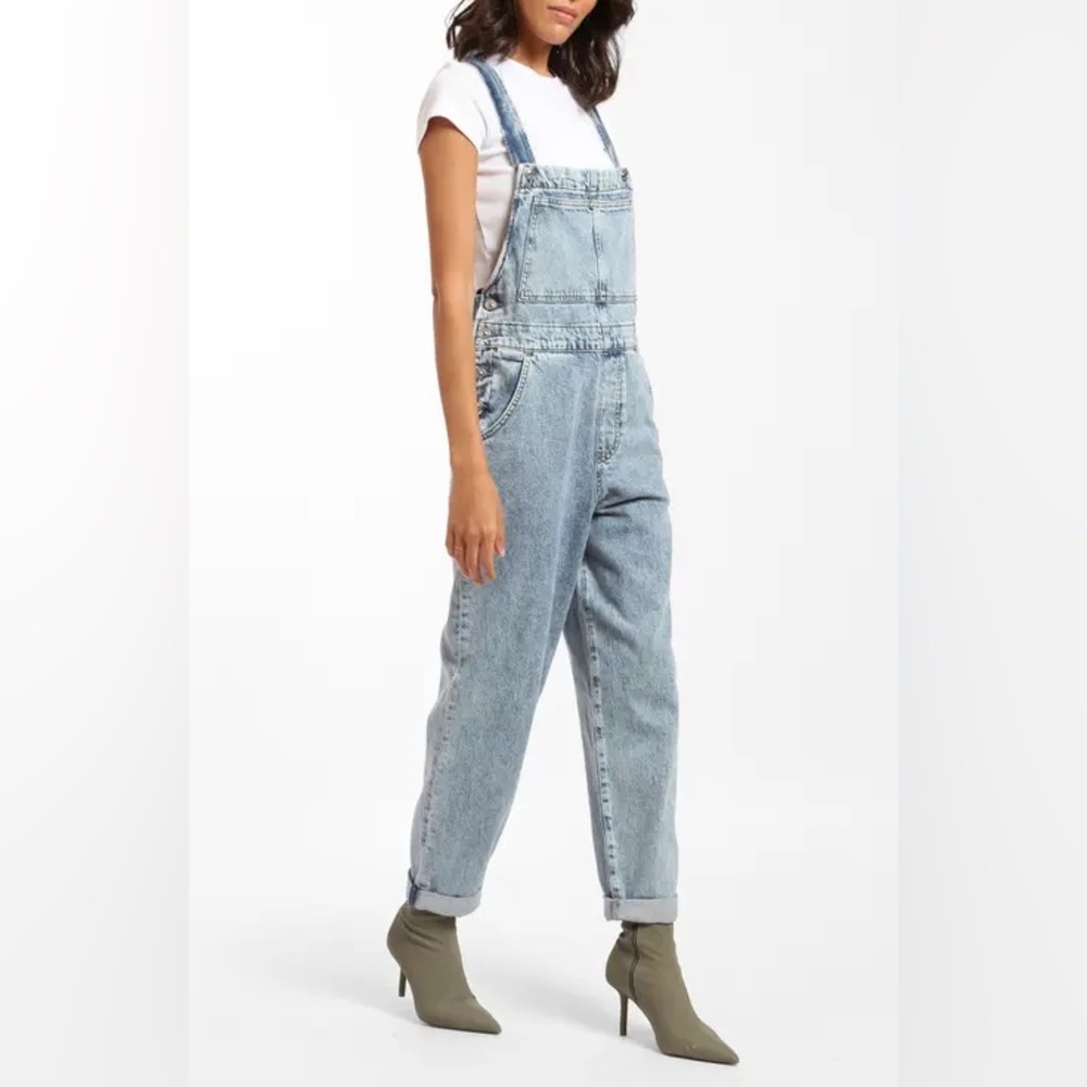 Wild Fable Blue Denim Overalls Size XXS With 7 Pockets Adjustable Strap Casual